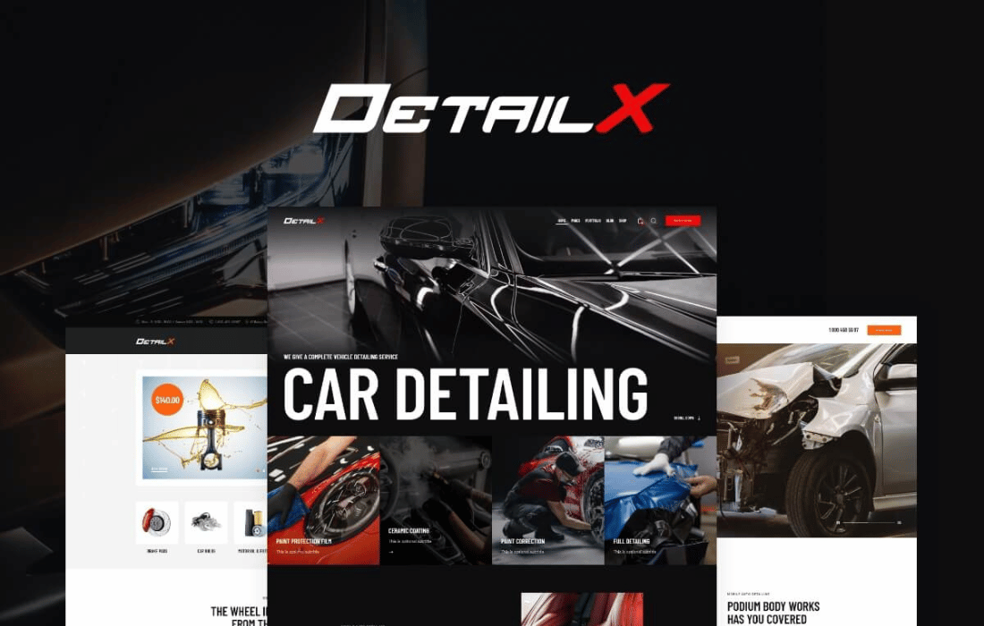 DetailX – Car Detailing, Shop & Repair WordPress Theme 1.15.0