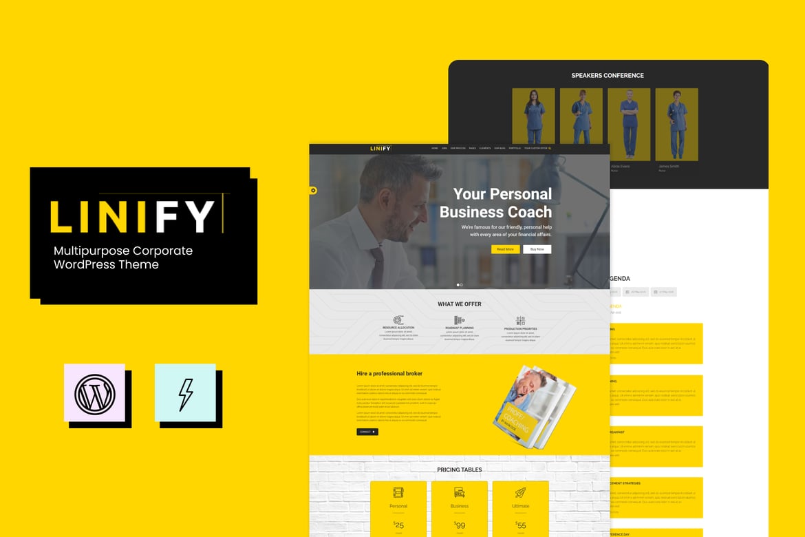 Linify – Multipurpose Corporate WordPress Theme 2.0.1