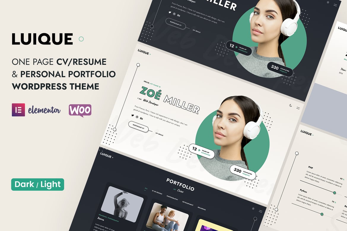 Luique – Personal Portfolio WordPress Theme 1.5.0