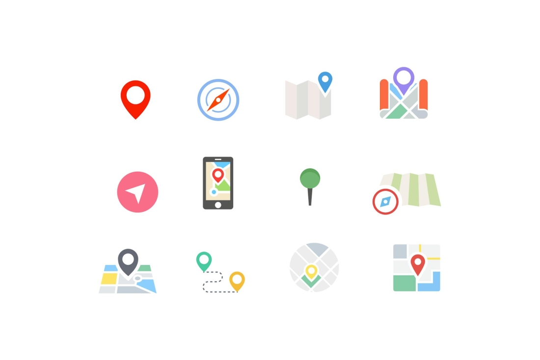 12 Map Location Pin Icons