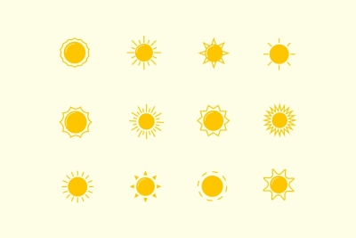 12 Sun Icons