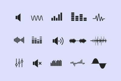 15 Sound Wave Icons