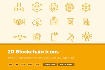 20 Blockchain Icons