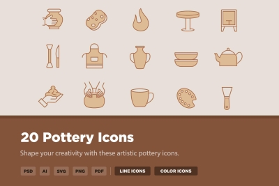 20 Pottery Icons