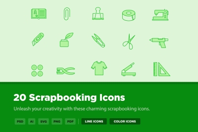 20 Scrapbooking Icons