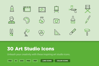 30 Art Studio Icons