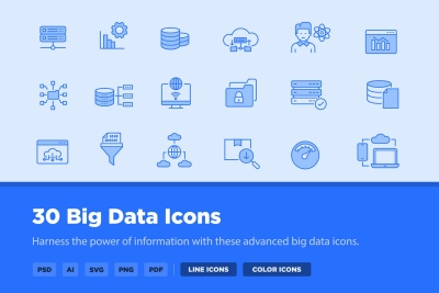 30 Big Data Icons