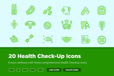 30 Health Checkup Icons