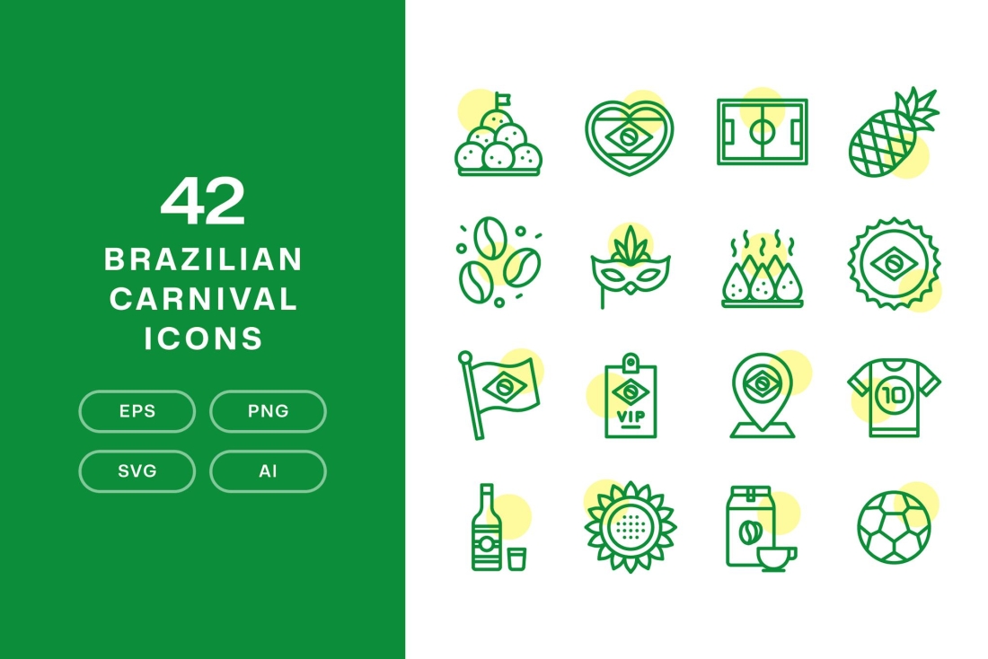 42 Brazilian Carnival Icons