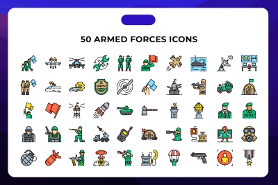 50 Armed Forces Icons