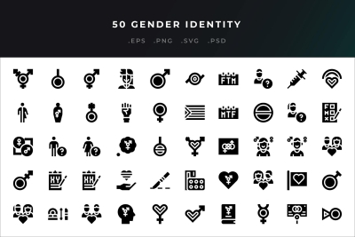 50 Gender Identity Icons