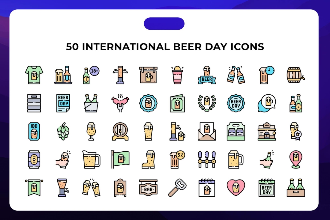 50 International Beer Day Icons
