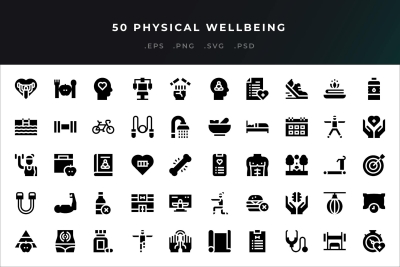 50 Physical Wellbeing Icons