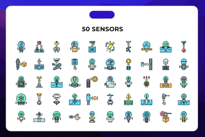 50 Sensors Icons
