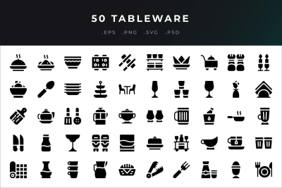 50 Tableware Icons