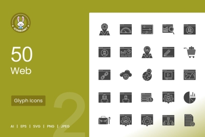 50 Web Glyph Icons