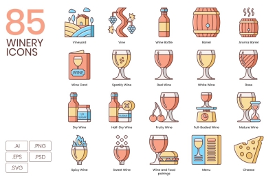 85 Winery Icons - Honey
