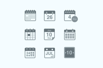 9 Calendar and Date Icons