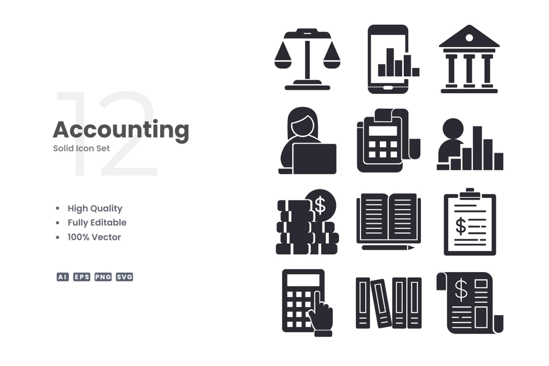 Accounting Solid Icons
