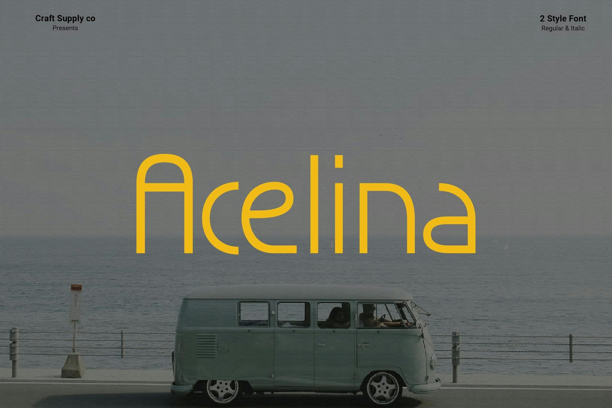 Acelina – Monoline Sans Serif