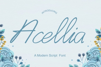 Acellia - Modern Script Font