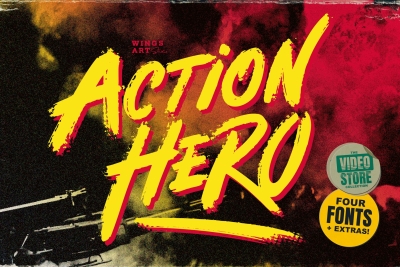 Action Hero - An 80s Movie Title Poster Font
