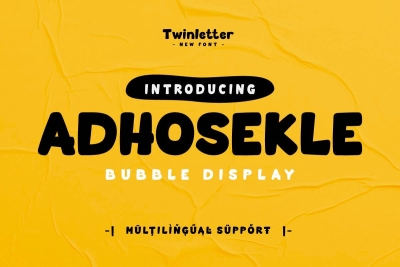 Adhosekle - Playful Display Font