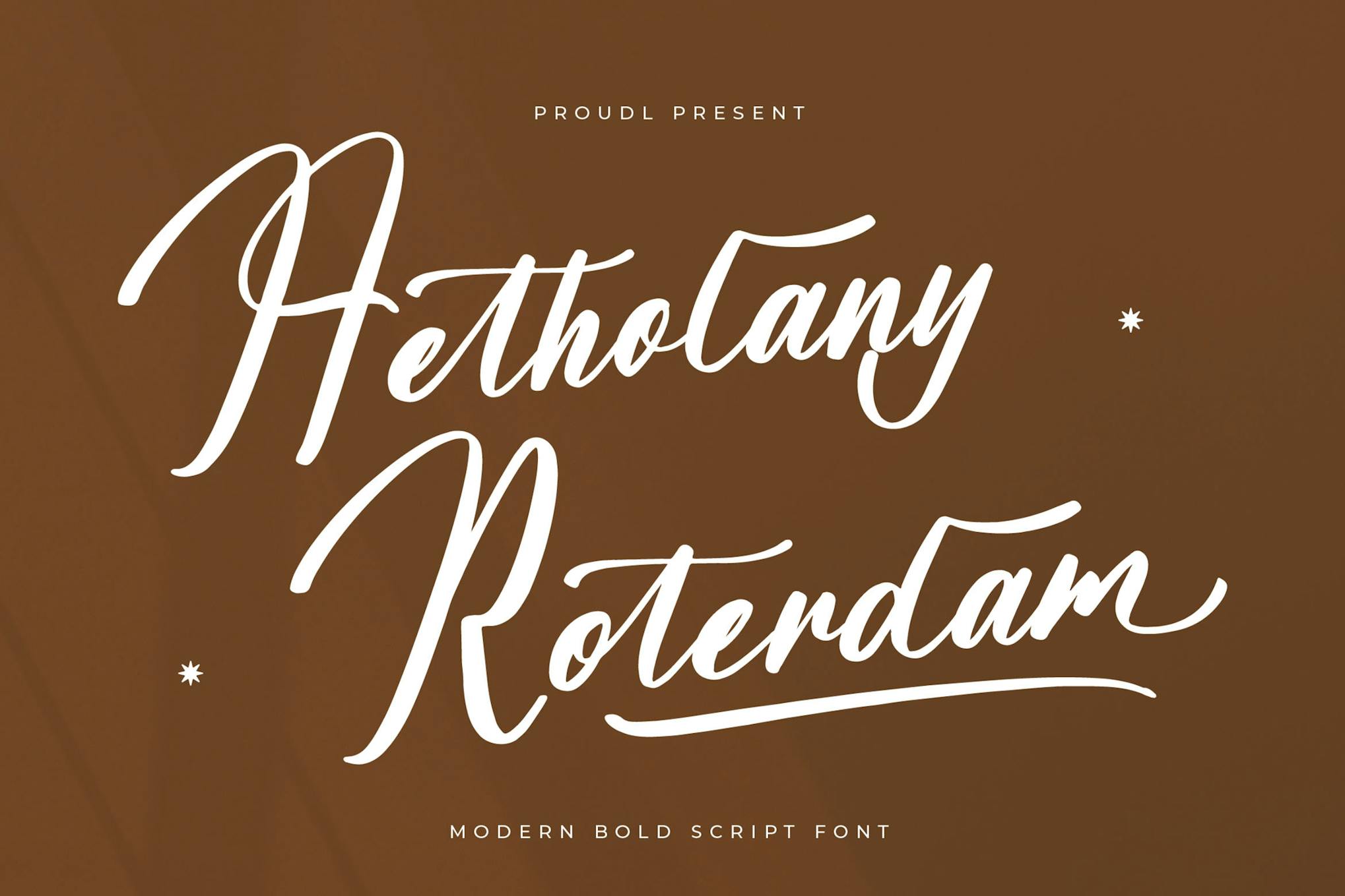 Aetholany Roterdam Modern Script Font