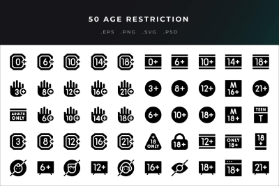 Age Restriction Icons