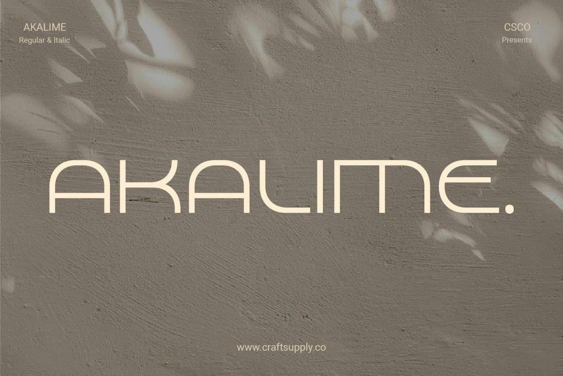 Akalime – Monoline Font