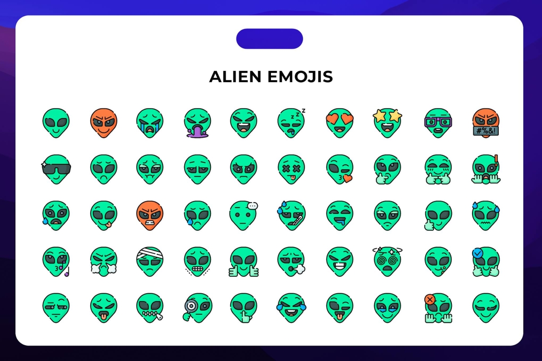 Alien Emojis Icons