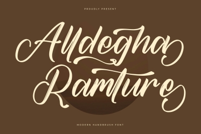 Alldegha Ramture Modern Handbrush Font