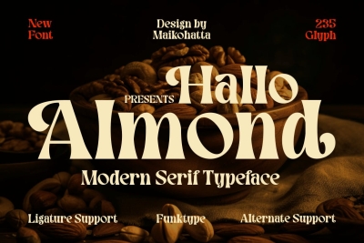 Almond - Modern Serif Typeface Font