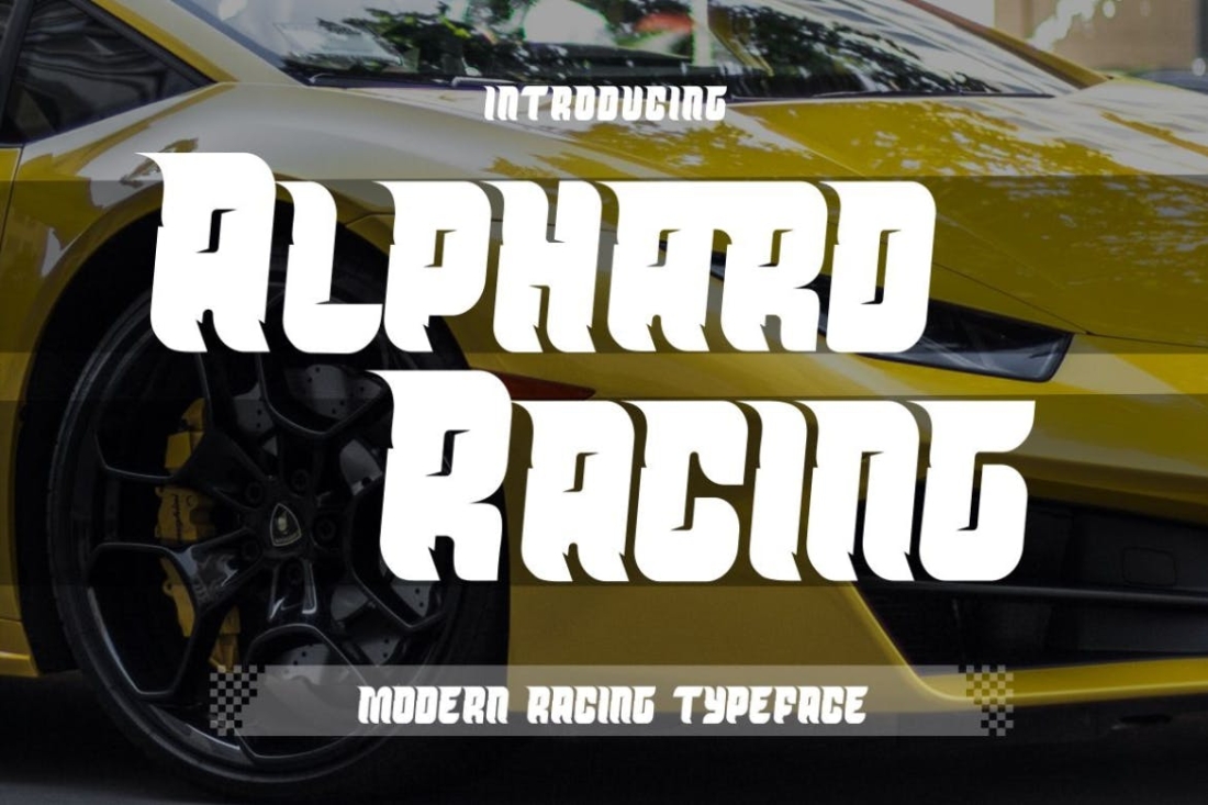 AlphardRacing - Modern Typeface