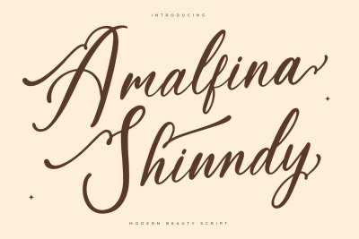 Amalfina Shinndy Modern Script Font