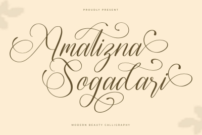 Amatizna Sogadari Calligraphy Script Font