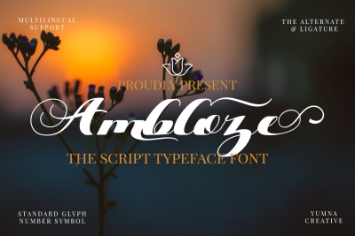 Ambloze Script - Retro Script Font