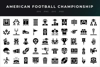 American Football Championship Icons