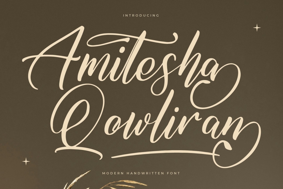 Amitesha Qowliran Modern Handwritten Font