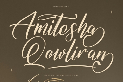 Amitesha Qowliran Modern Handwritten Font