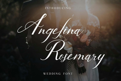 Angelina Rosemary Script Wedding Font