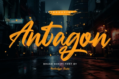 Antagon Brush Script Font