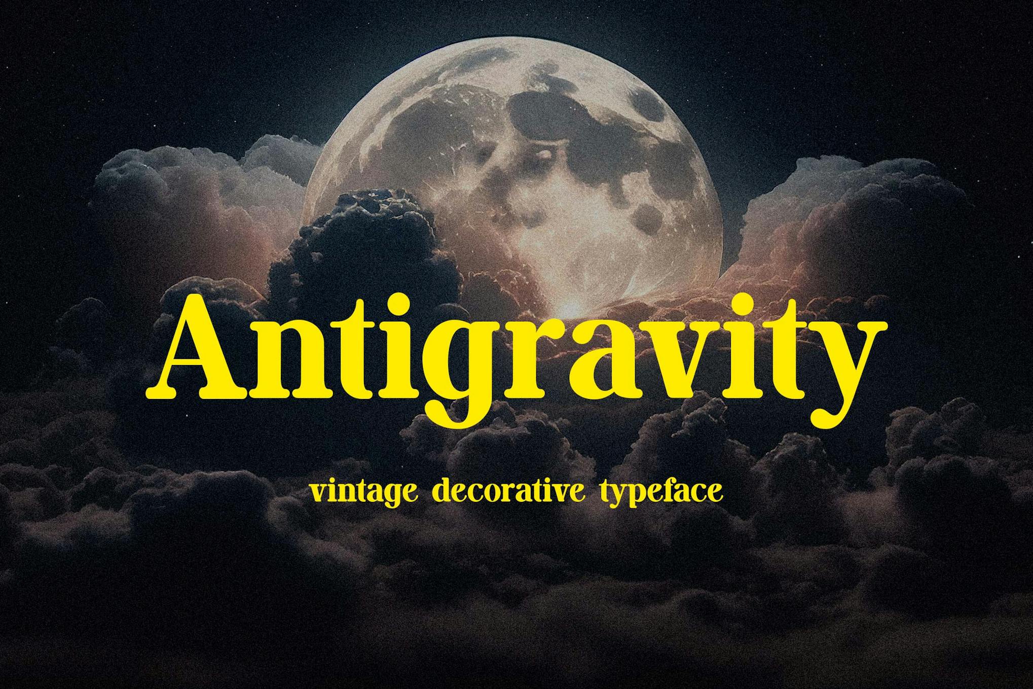 Antigravity Vintage Decorative Serif Typeface