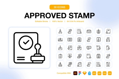 Approved Stamp Icon Pack
