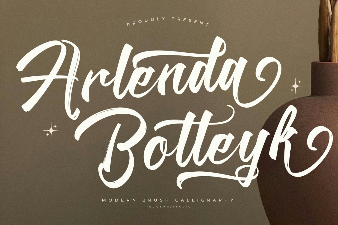 Arlenda Botteyk Modern Brush Calligraphy Font