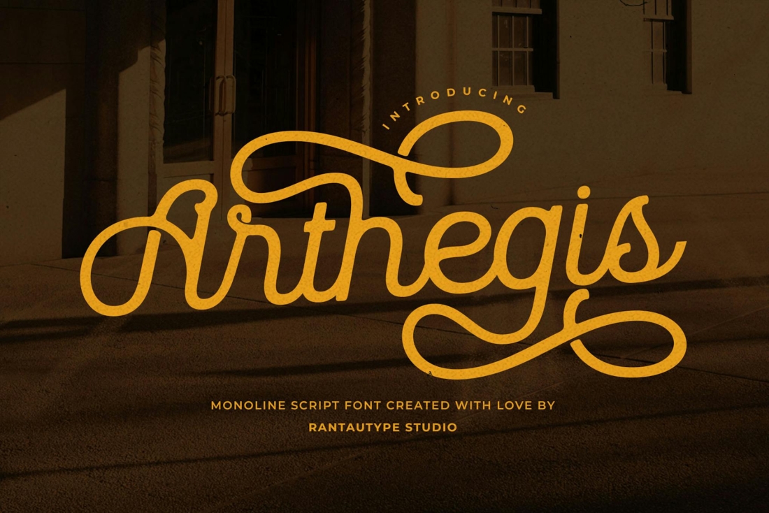 Arthegis Script Monoline Font