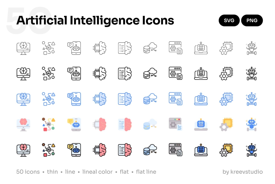 Artificial Intelligence Icons