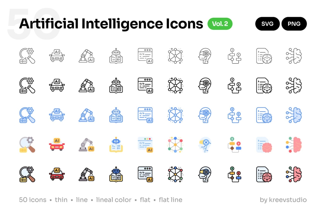 Artificial Intelligence Icons Vol. 2