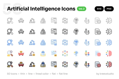 Artificial Intelligence Icons Vol. 2