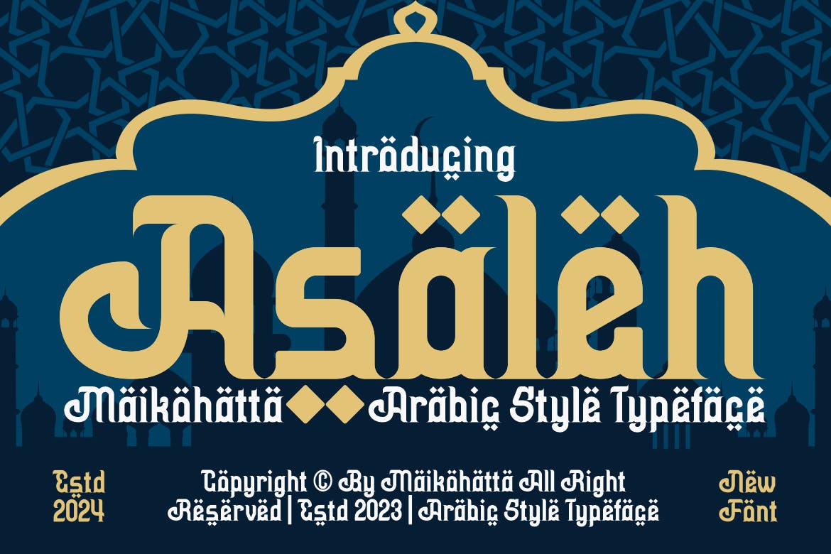 Asaleh – Arabic Style Typeface
